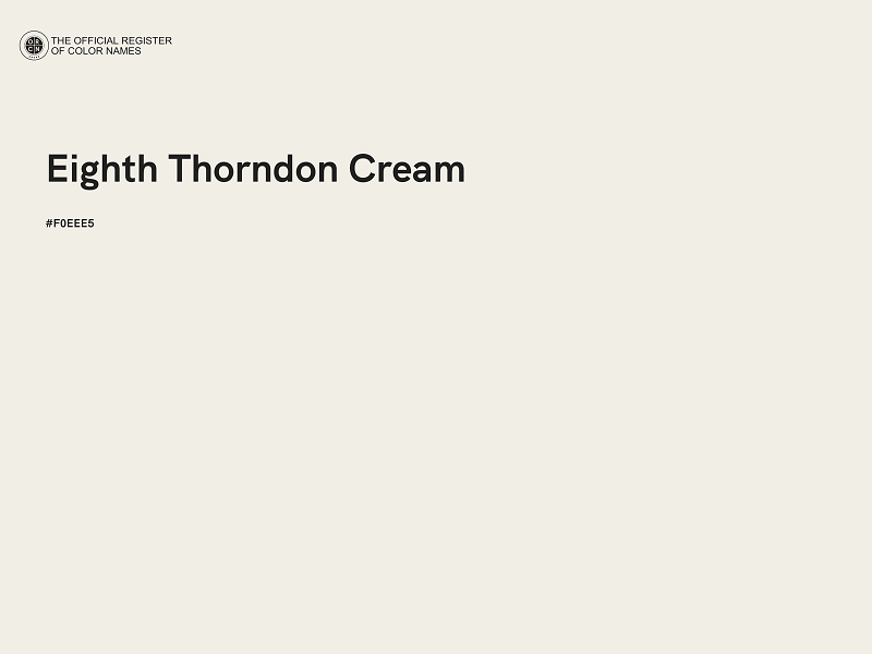 #F0EEE5 - Eighth Thorndon Cream color image