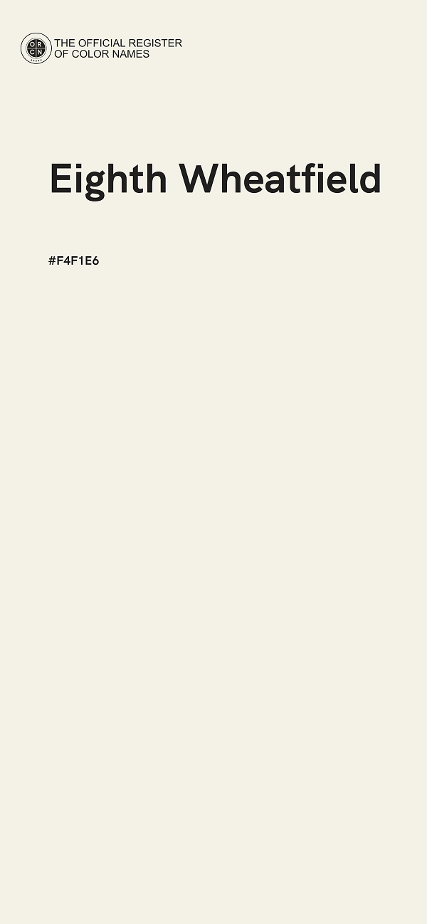 #F4F1E6 - Eighth Wheatfield color image