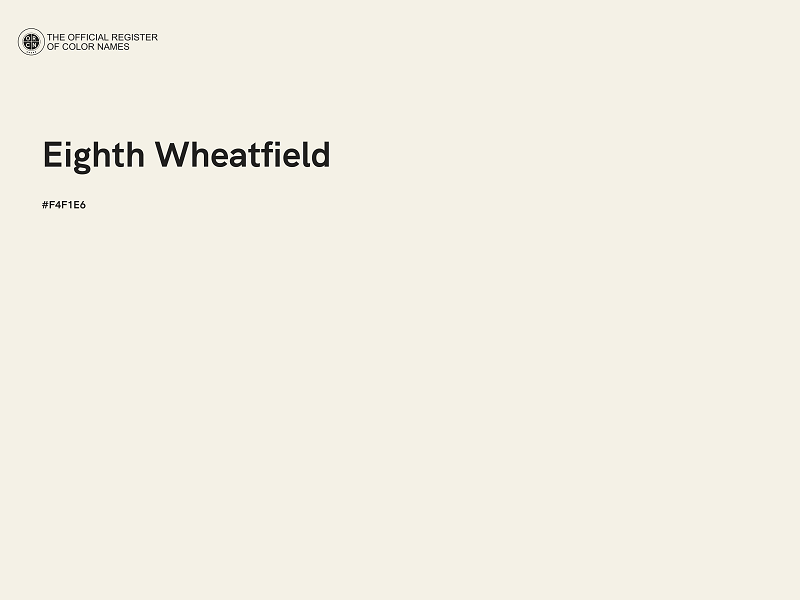 #F4F1E6 - Eighth Wheatfield color image