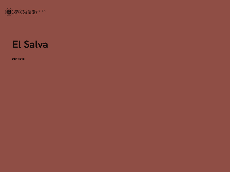 #8F4E45 - El Salva color image