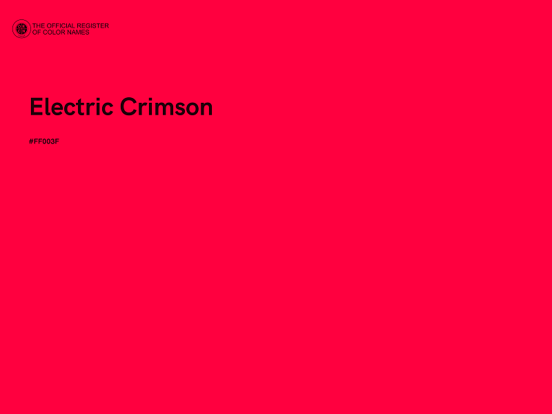 #FF003F - Electric Crimson color image
