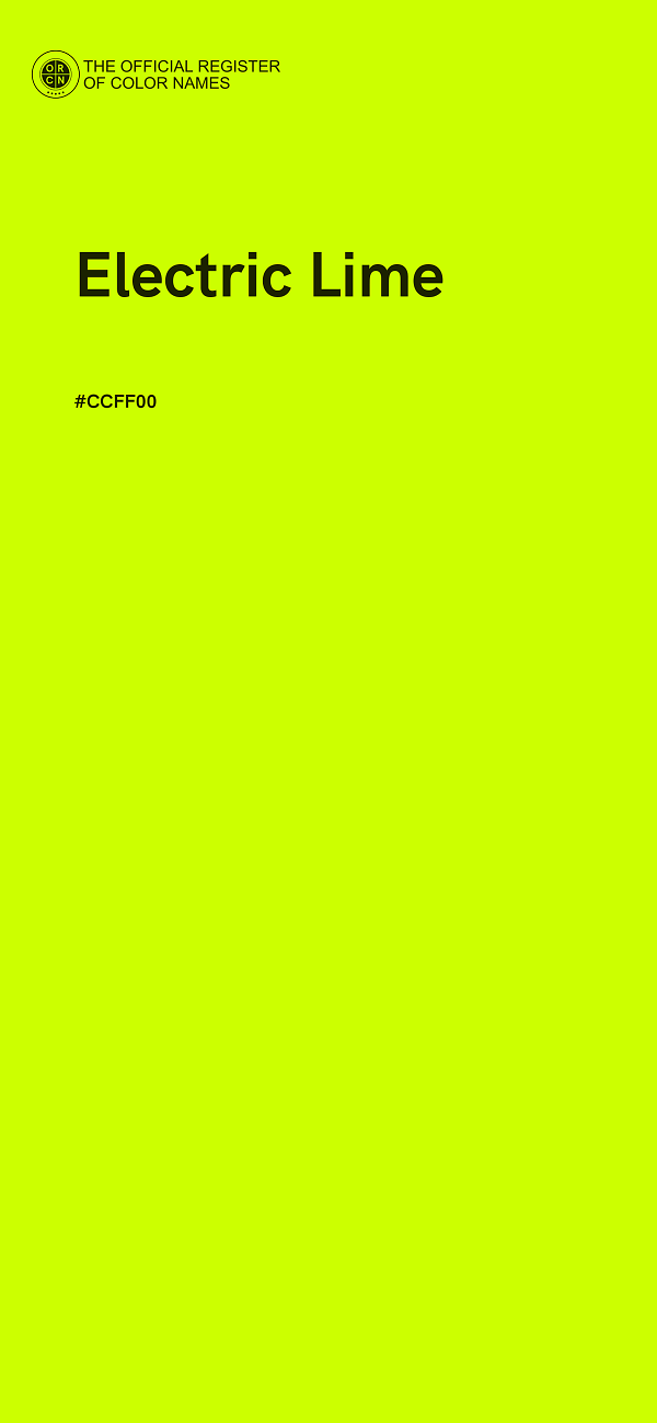 #CCFF00 - Electric Lime color image