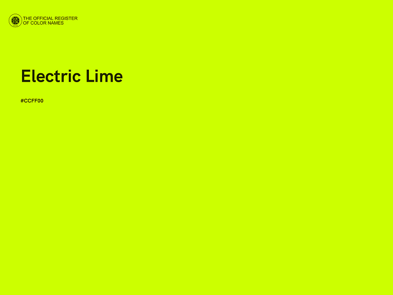 #CCFF00 - Electric Lime color image