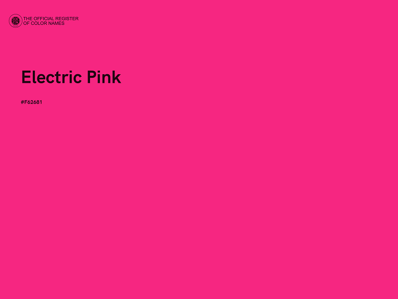 #F62681 - Electric Pink color image
