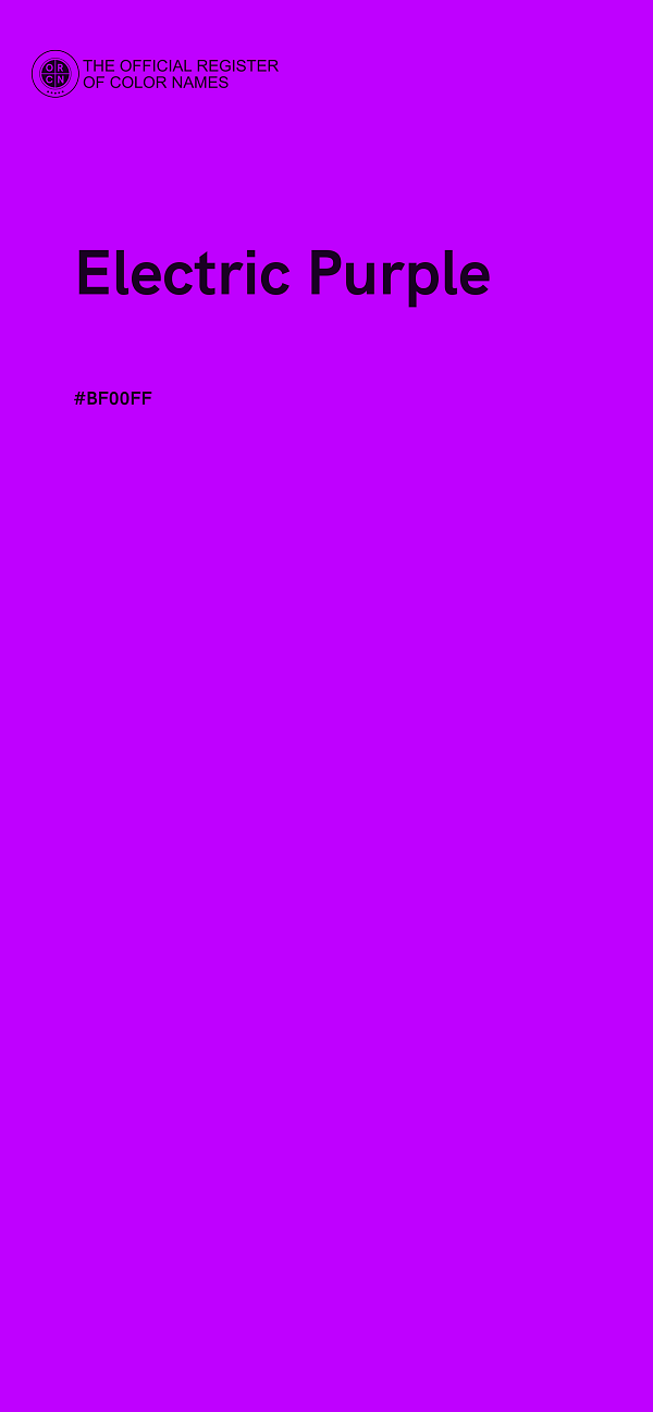 #BF00FF - Electric Purple color image