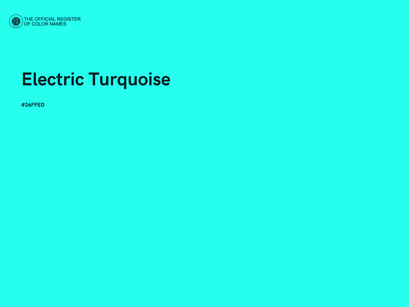 #26FFED - Electric Turquoise color image