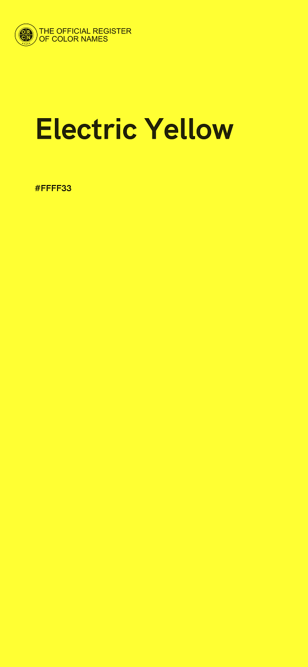 #FFFF33 - Electric Yellow color image