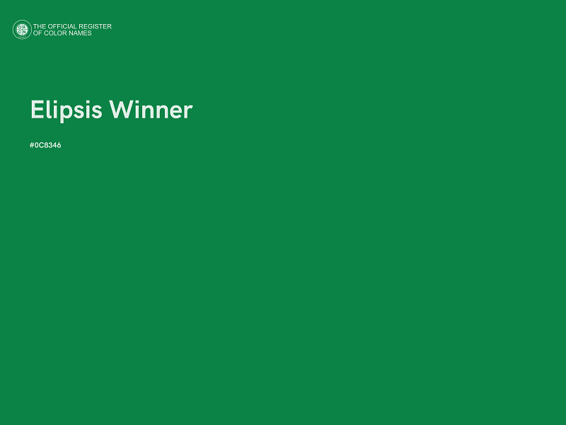 #0C8346 - Elipsis Winner color image