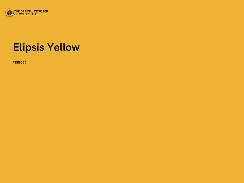 #EEB335 - Elipsis Yellow color image