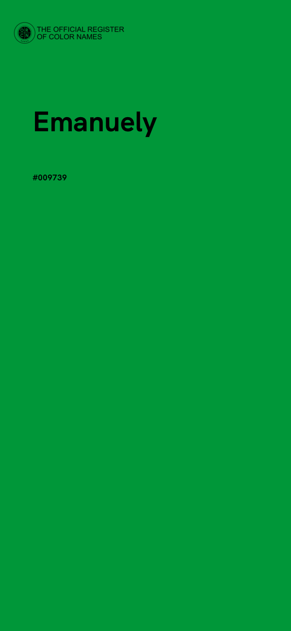#009739 - Emanuely color image