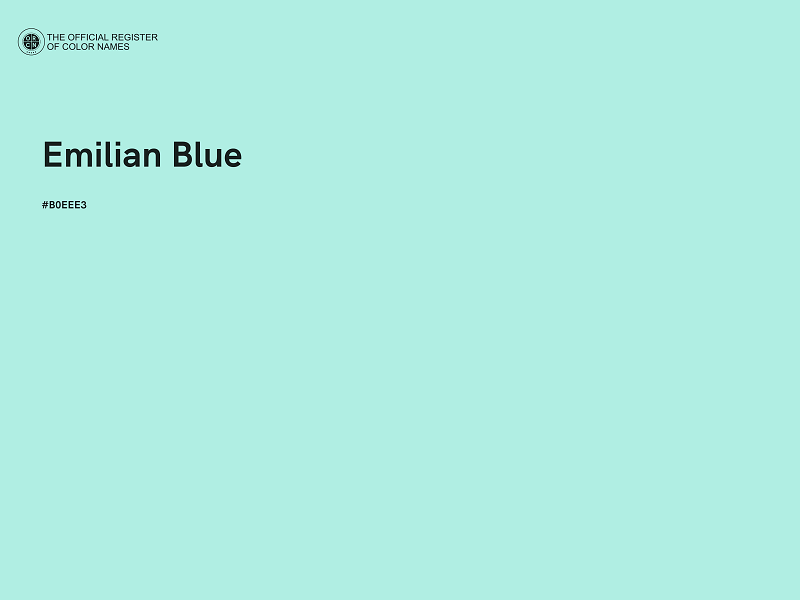 #B0EEE3 - Emilian Blue color image