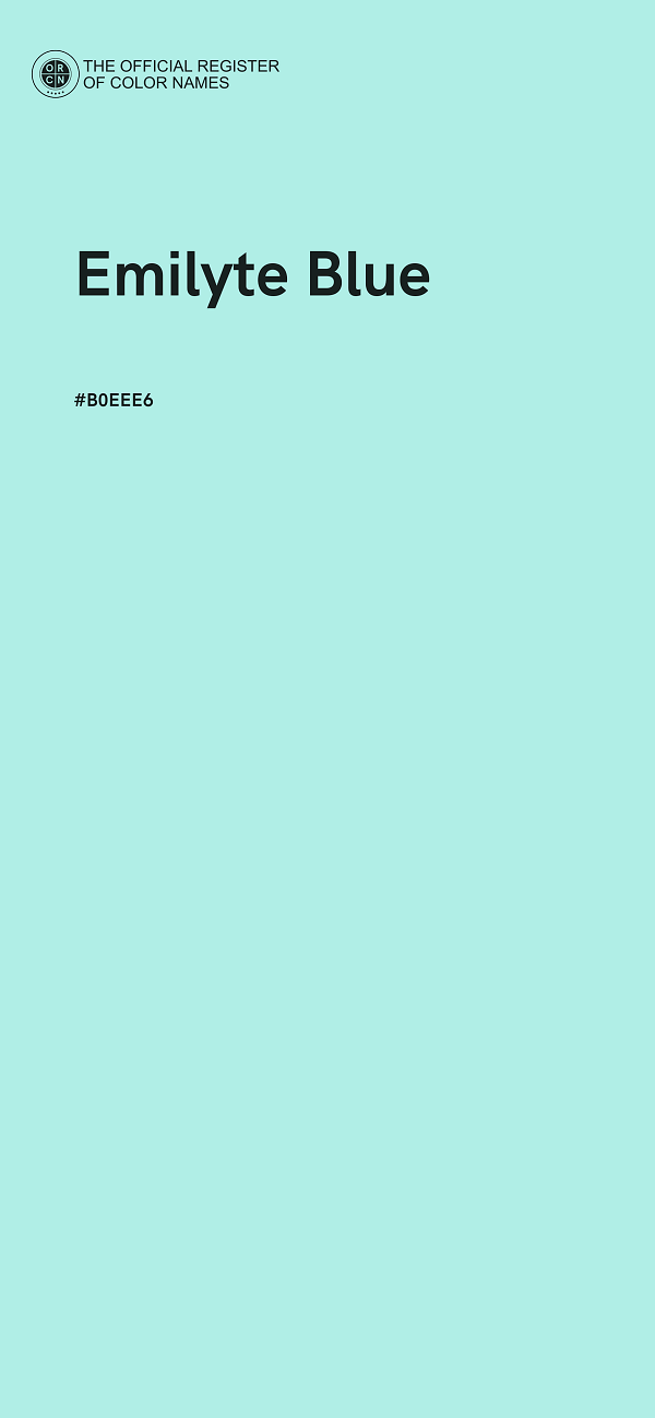 #B0EEE6 - Emilyte Blue color image