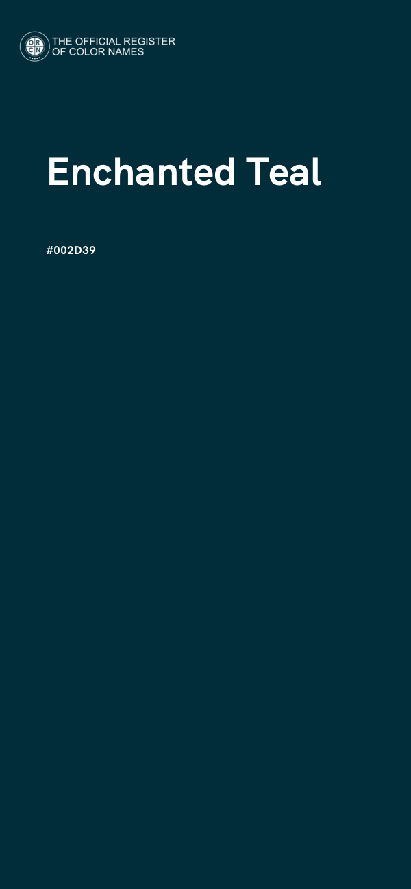 #002D39 - Enchanted Teal color image