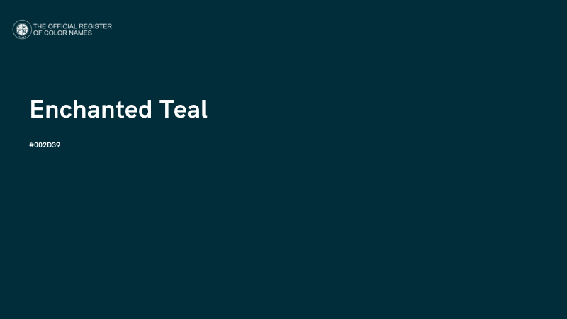 #002D39 - Enchanted Teal color image