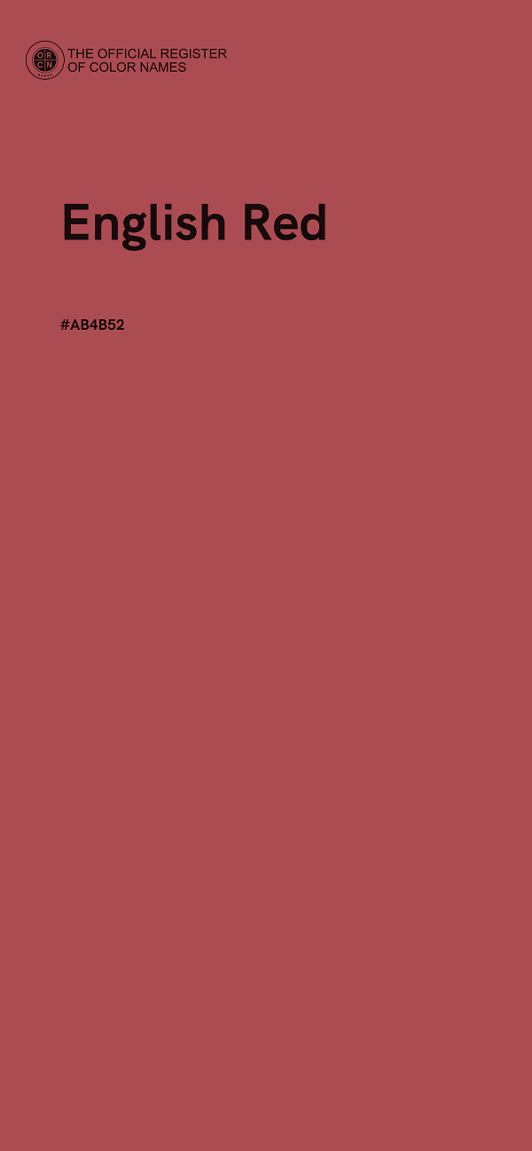 #AB4B52 - English Red color image