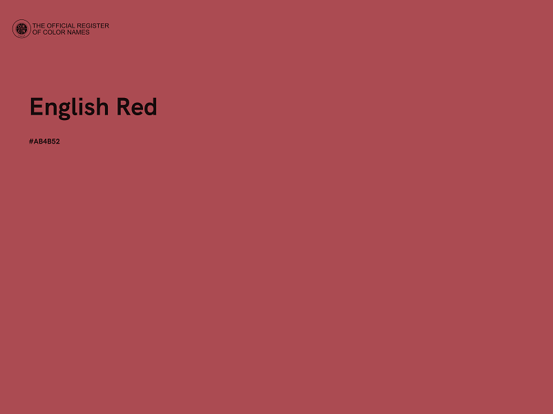 #AB4B52 - English Red color image