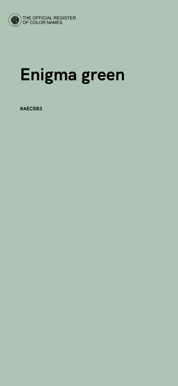 #AEC5B3 - Enigma green color image