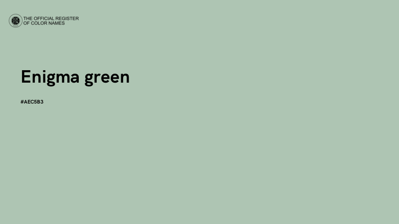 #AEC5B3 - Enigma green color image