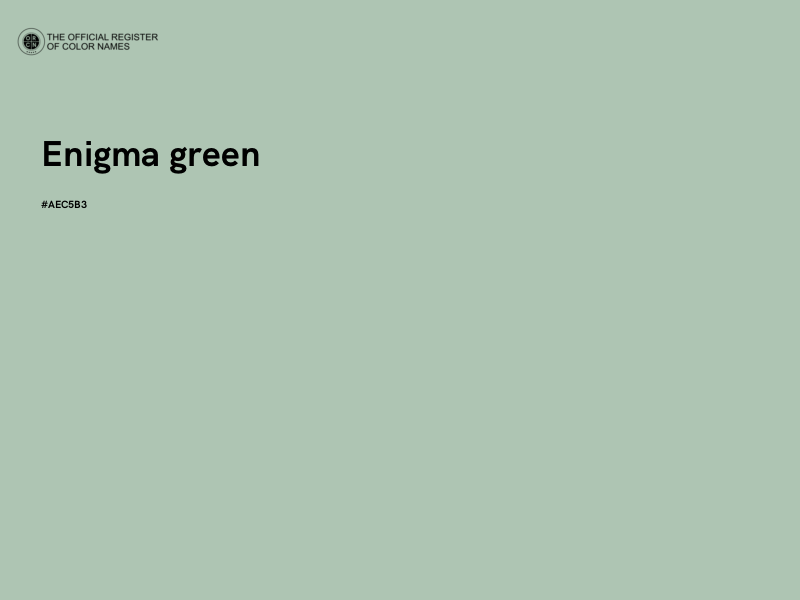 #AEC5B3 - Enigma green color image
