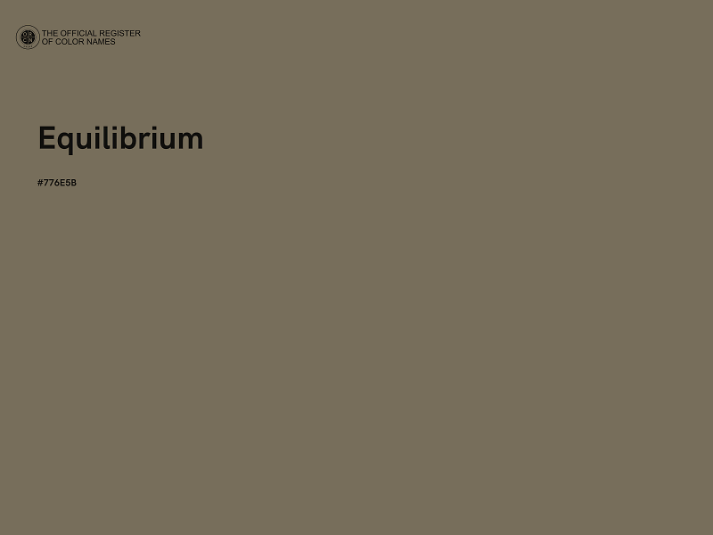 #776E5B - Equilibrium color image
