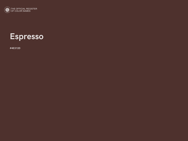 #4E312D - Espresso color image