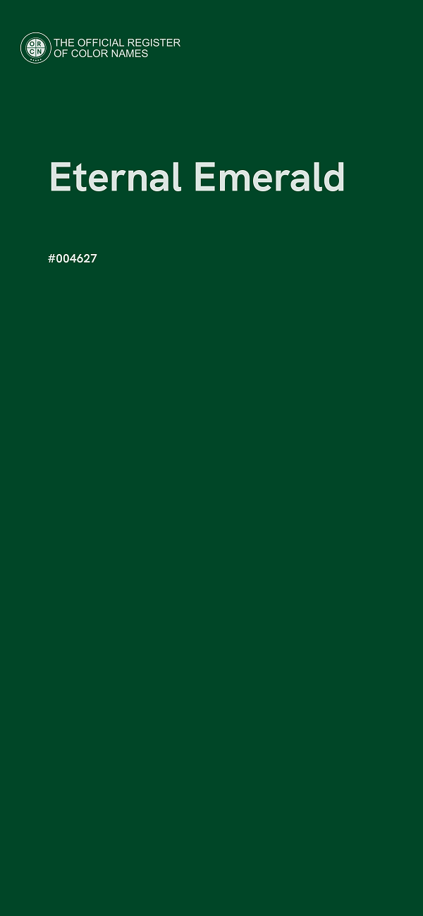 #004627 - Eternal Emerald color image
