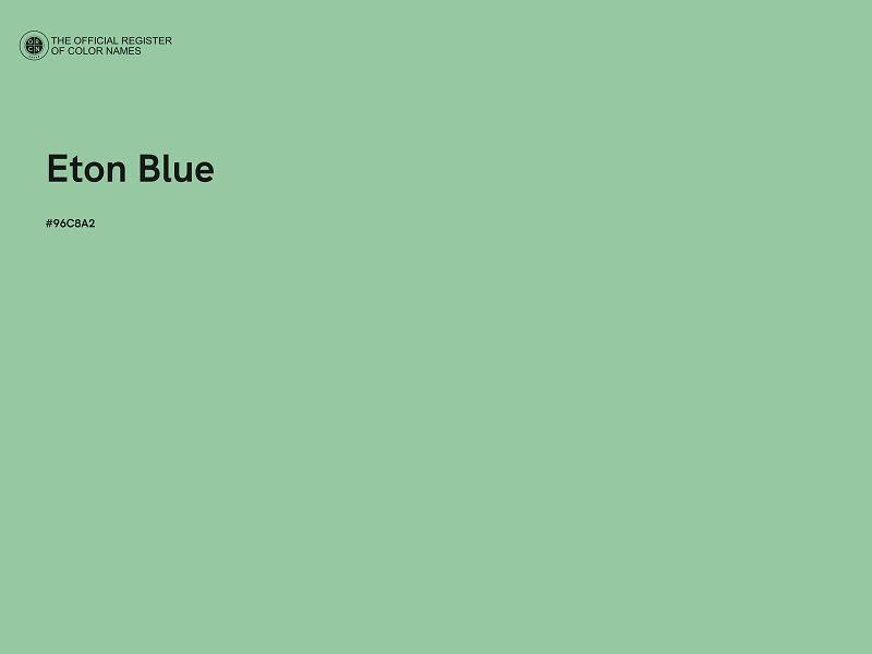 #96C8A2 - Eton Blue color image