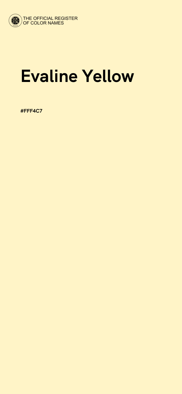 #FFF4C7 - Evaline Yellow color image