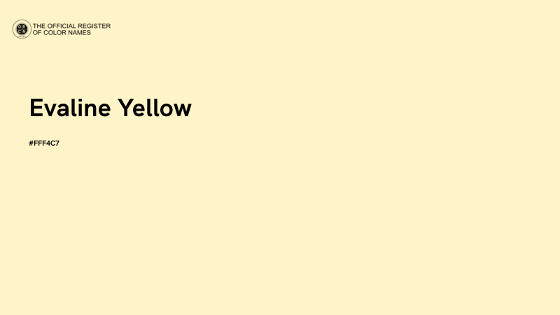 #FFF4C7 - Evaline Yellow color image