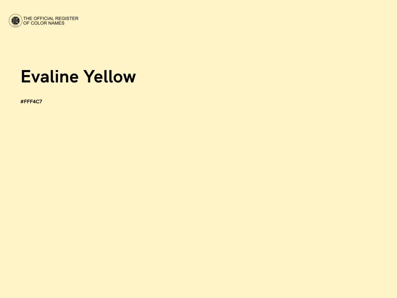 #FFF4C7 - Evaline Yellow color image