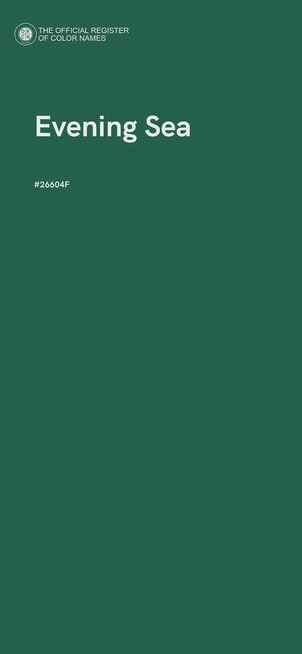 #26604F - Evening Sea color image