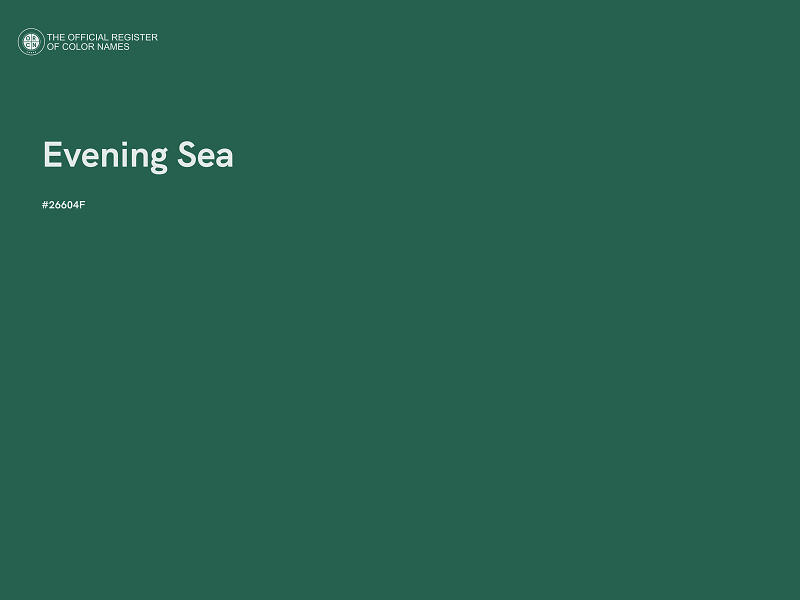 #26604F - Evening Sea color image