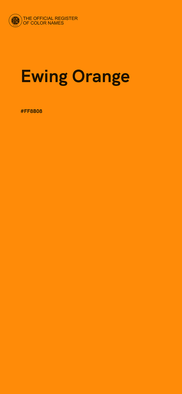#FF8B08 - Ewing Orange color image
