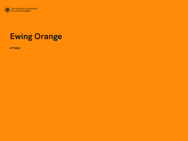 #FF8B08 - Ewing Orange color image