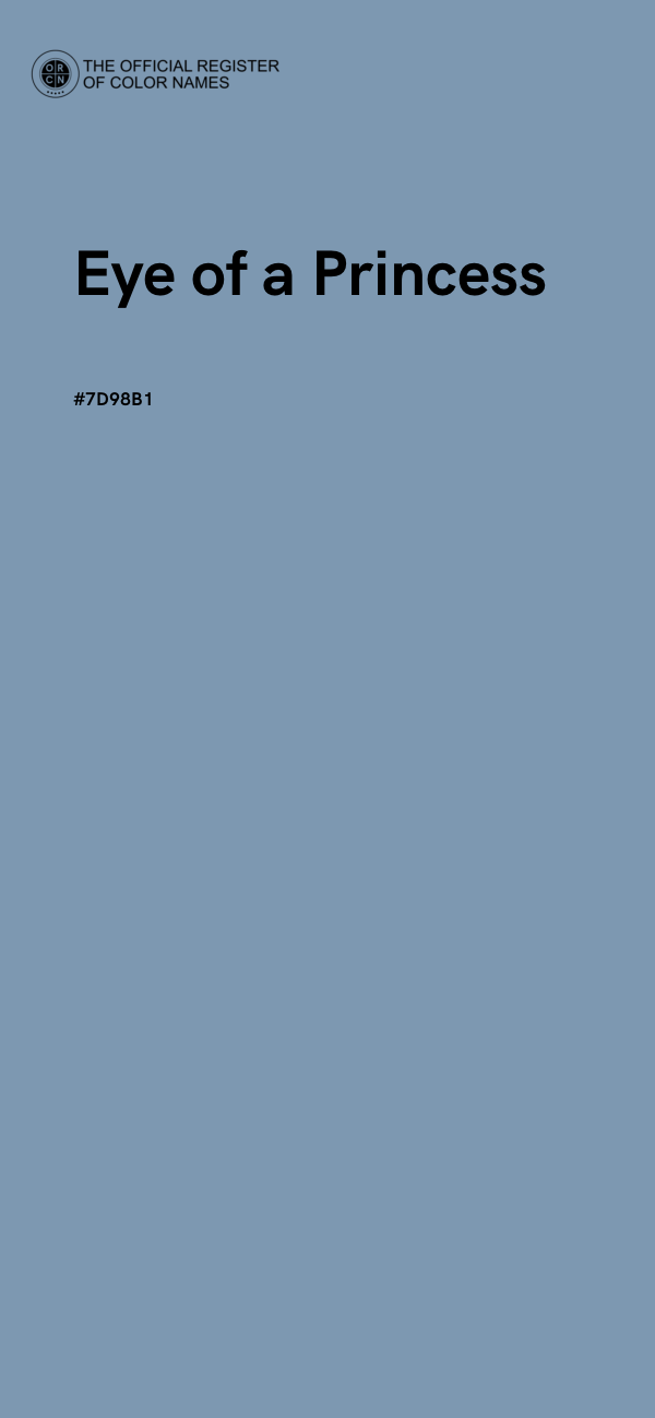 #7D98B1 - Eye of a Princess color image