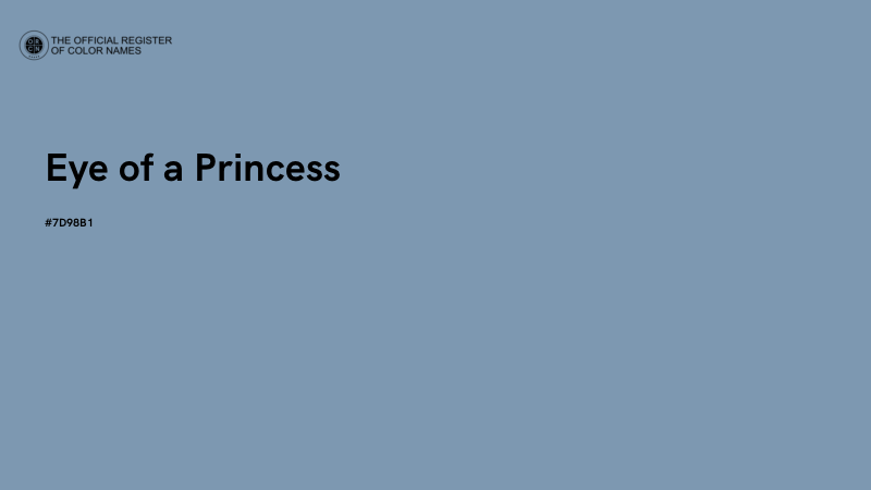 #7D98B1 - Eye of a Princess color image