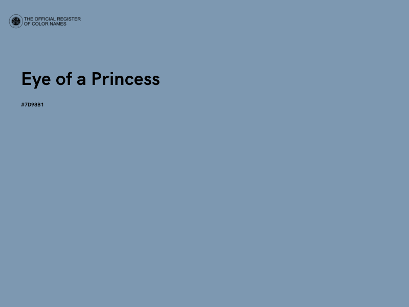 #7D98B1 - Eye of a Princess color image