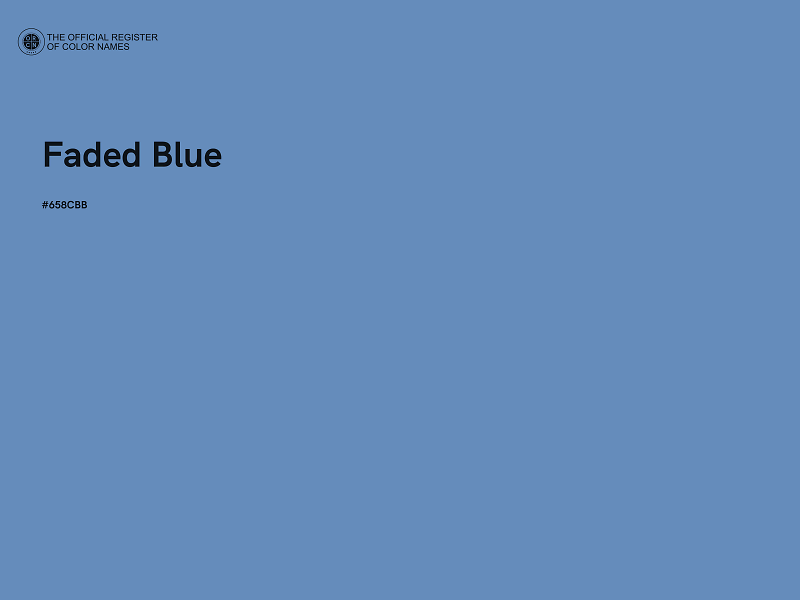 #658CBB - Faded Blue color image