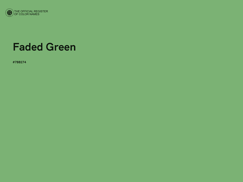 #7BB274 - Faded Green color image