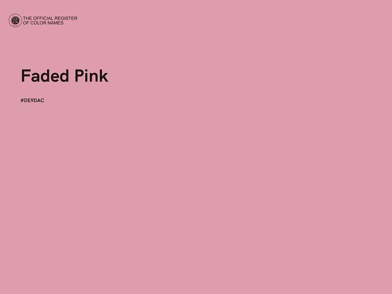 #DE9DAC - Faded Pink color image