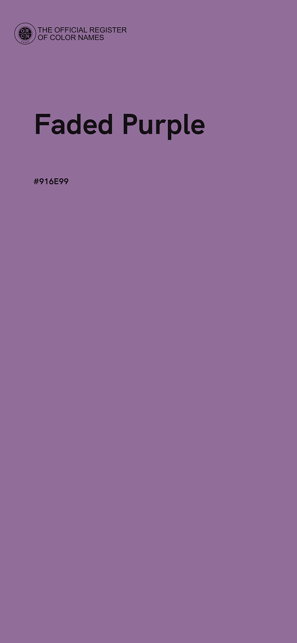 #916E99 - Faded Purple color image