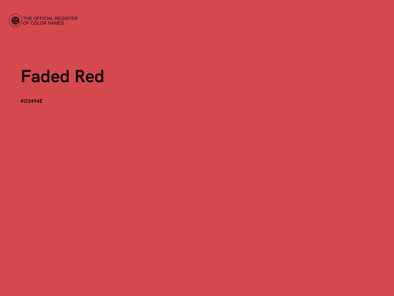 #D3494E - Faded Red color image