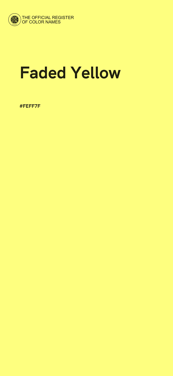 #FEFF7F - Faded Yellow color image