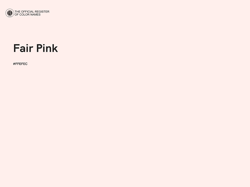 #FFEFEC - Fair Pink color image