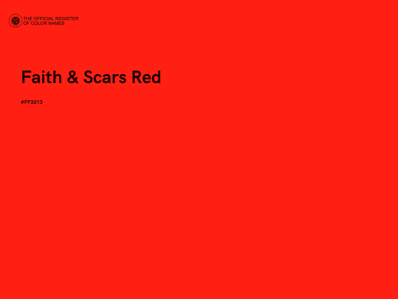 #FF2013 - Faith & Scars Red color image