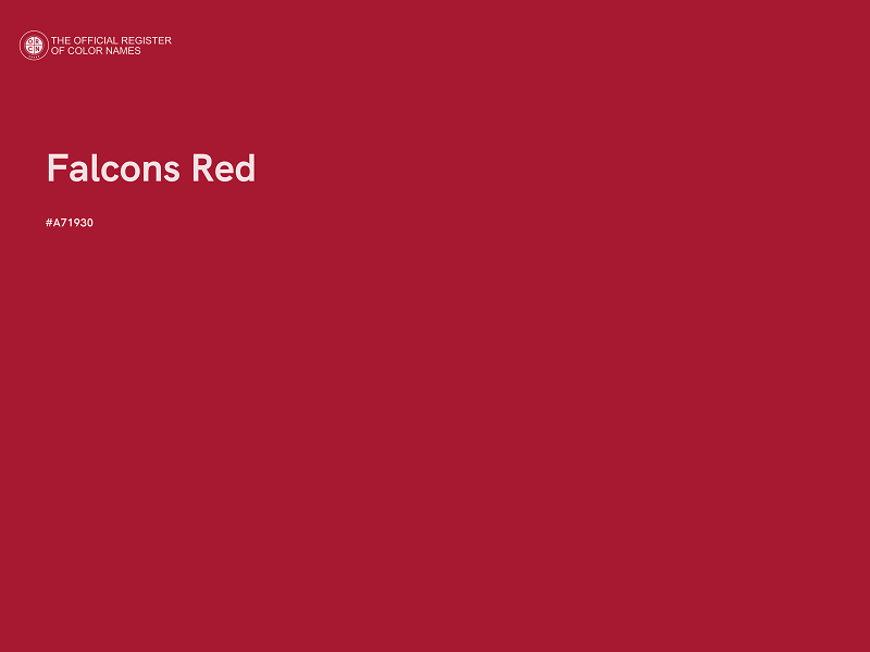 #A71930 - Falcons Red color image