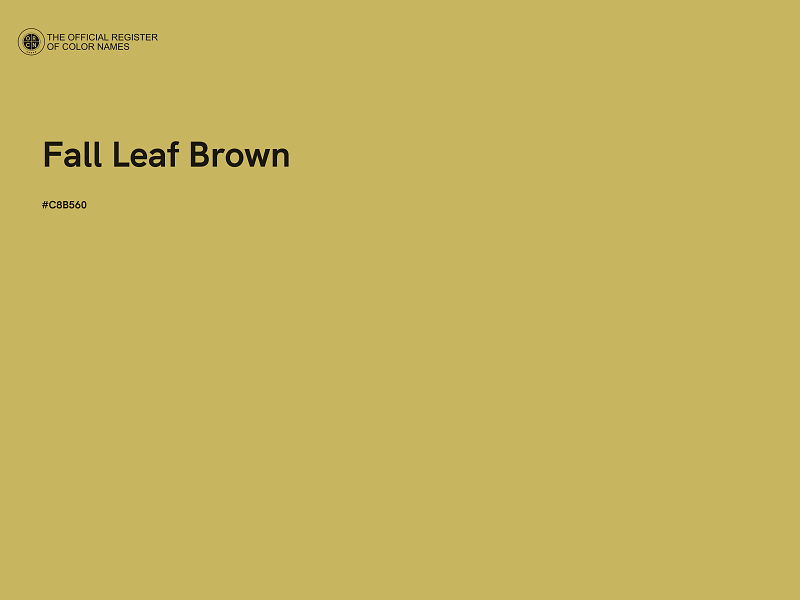 #C8B560 - Fall Leaf Brown color image