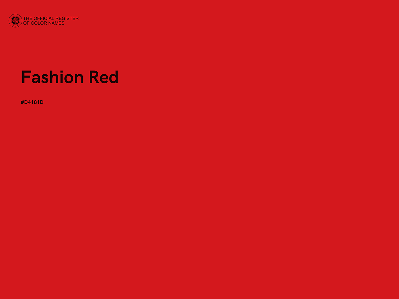 #D4181D - Fashion Red color image