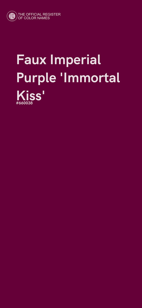 #660038 - Faux Imperial Purple 'Immortal Kiss' color image