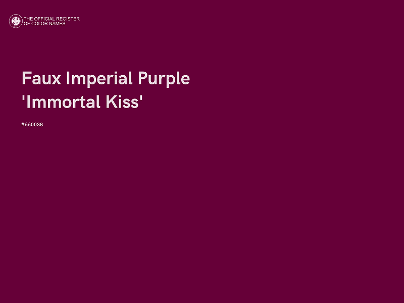 #660038 - Faux Imperial Purple 'Immortal Kiss' color image